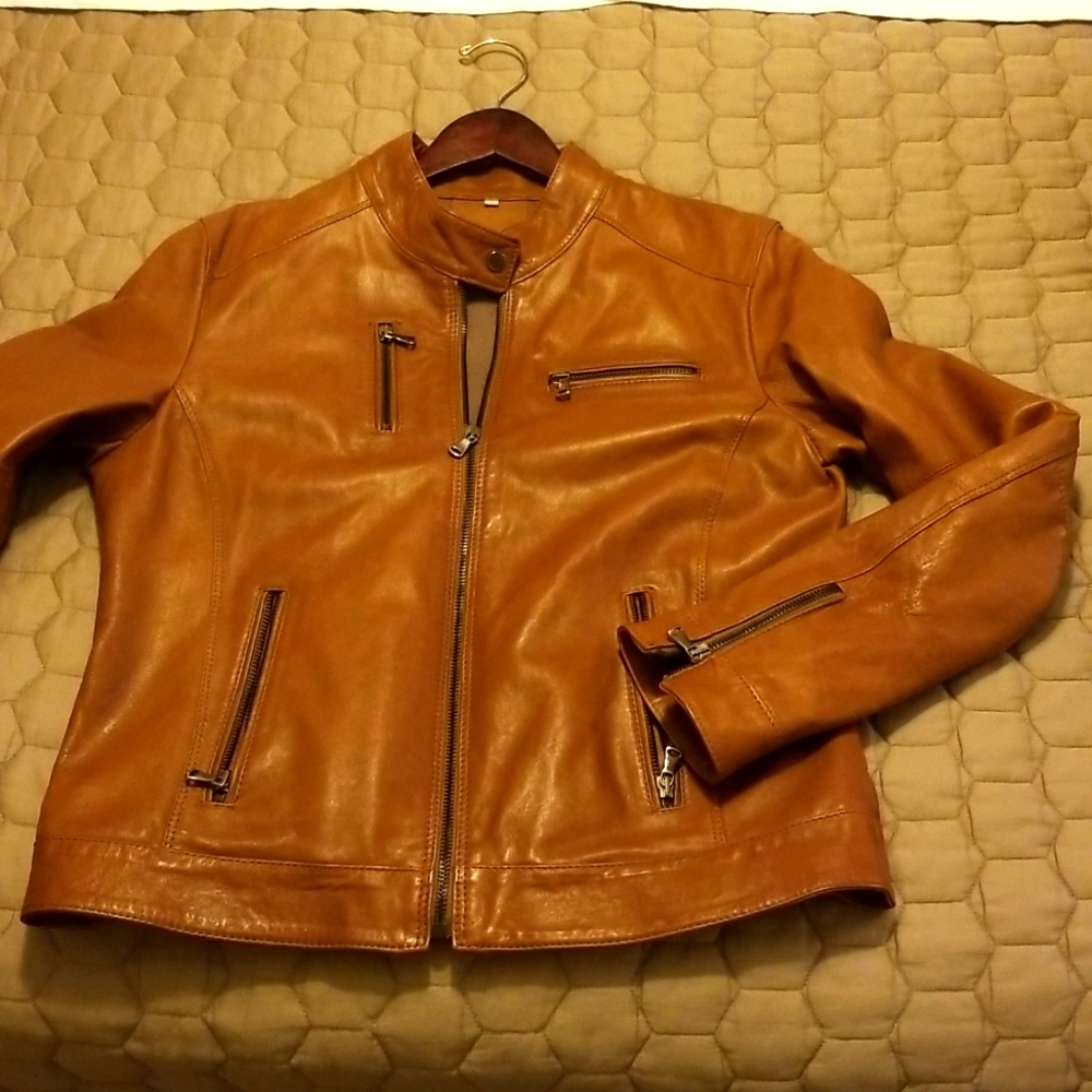Bata designer Italian leather jacket